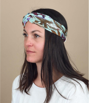 fascia di fiori di cotone Easy Headband light blue